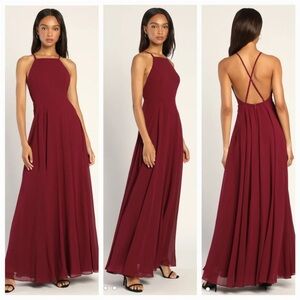 Lulu's Burgundy Maxi Dress